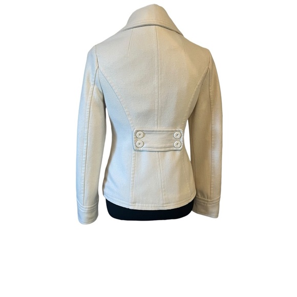 SASHIMI SIZE SMALL CREAM COLORED PEACOAT - Picture 3 of 7